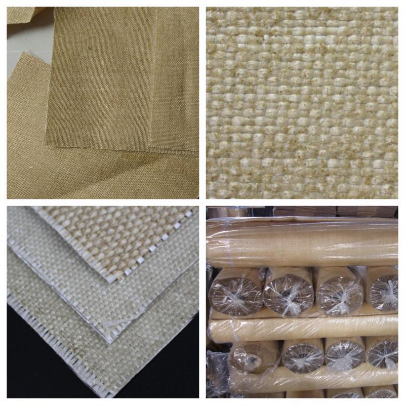 How does the vermiculite coating enhance the fire resistance of the fibreglass cloth?