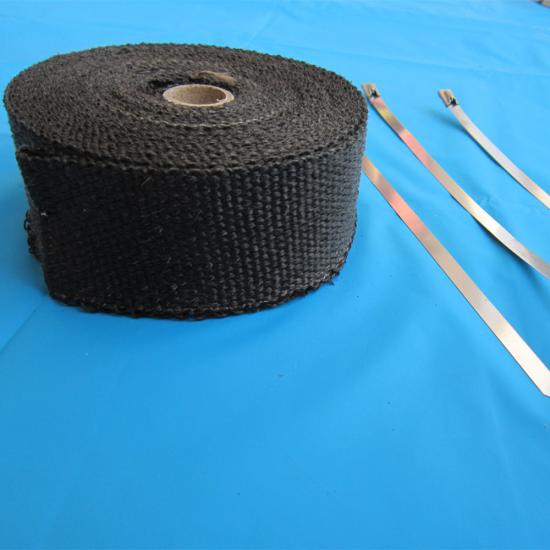 BLACK GLASS FIBER EXHAUST WRAP