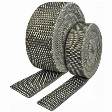Adhesive Silica Cloth Exhaut Wrap Tape High Temp 2,300°F Heat Shield 2'' x 50Ft 