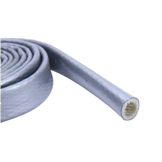 Silicone / Fiberglass Fire Sleeving - Protective Heat Shield Sleeve For Hoses/Wires (Black/Red)