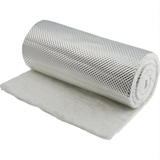 thumbnail image 2 of 3-SIZE Exhaust Heat Shield Mat Automotive Embossed Aluminum Muffler Exhaust Wrap 2 of 14