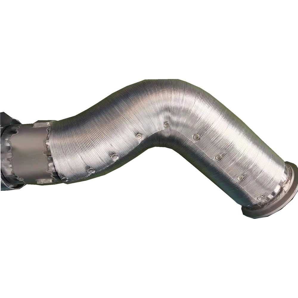 Engine & Generator Exhaust Pipe Protection Aluminum Foil Corrugated Tube with basalt sleeve