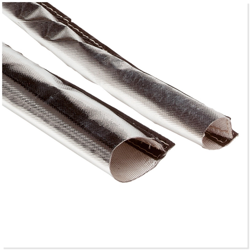 What is the application of the heat shield sleeve with hook and loop?